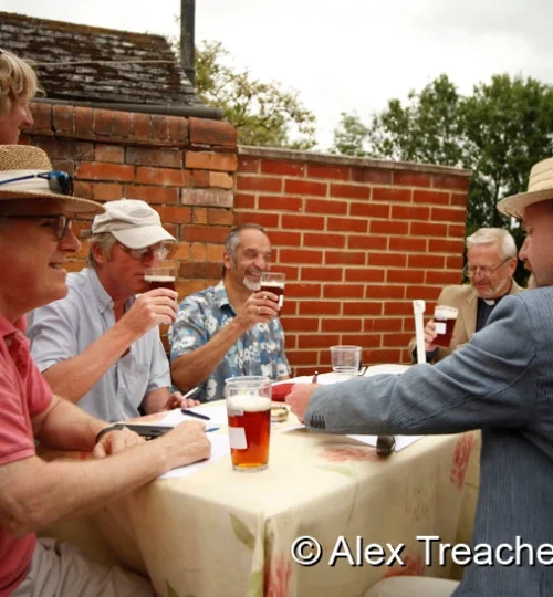 Moorlinch Summer Fete 2015 Home-brewed beer competition judging